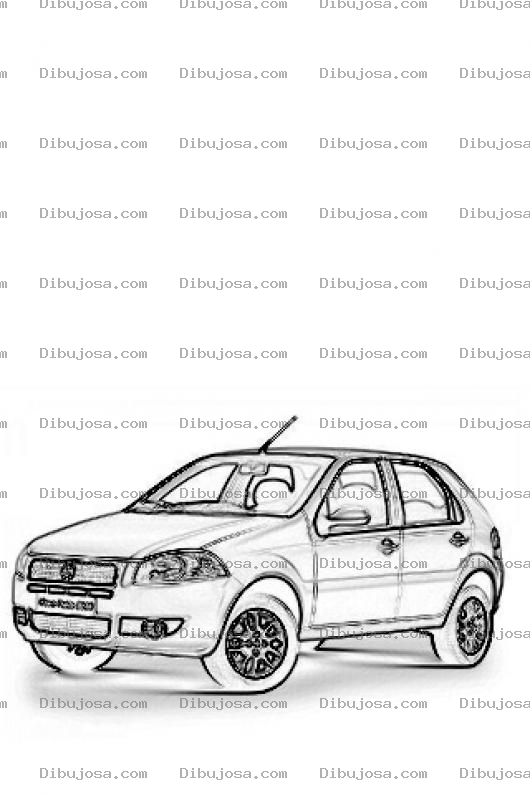 Dibujo para colorear Dibujo De Automovil Fiat Palio Para Pintar Y Colorear
