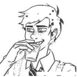 Dibujo para colorear Dibujo De Chico Con Vaso De Agua Para Colorear