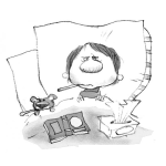Dibujo para colorear Dibujo De Nino Con Fiebre Para Colorear Bebe Con Temperatura Alta Para Bajar La Fiebre De Forma Natural Hay Que Darle Jugo De Naranja Sopas Y Pure Y Frutas Blandas No Carnes Ni Alimentos Solidos Y Hay Que Hacerle Compresas De Agua Fria En La Frente Y En El Vientre Y Evitar Que Se Enfrien Sus Pies Dandole Un Masaje En Los Piecitos La Fiebre Por Si Sola No Es Mala Significa Que Las Defensas Estan Trabajando