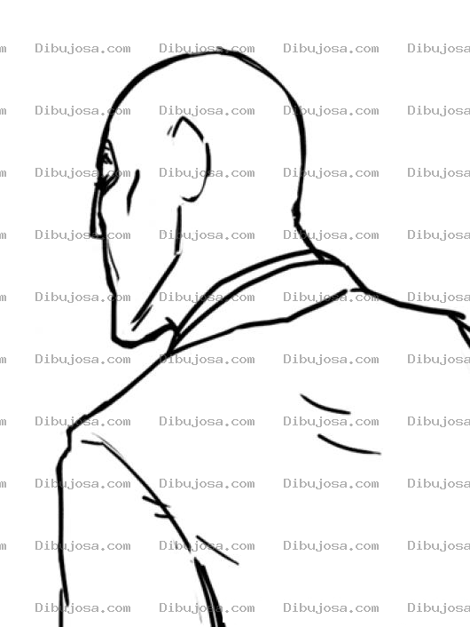 Dibujo para colorear Pelon De Espaldas Para Pintar Y Colorear
