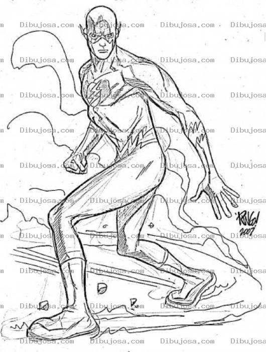 Dibujo para colorear Dibujo De Flash Para Pintar Y Colorear A Flash Gordon