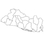 Dibujo para colorear Mapa De El Salvador Pais De Mujeres Hermosas Y Hombres Esforzados Para Pintar Y Colorear