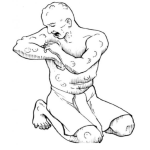 Dibujo para colorear Enfermedad De La Piel Dibujo De Hombre Con Llagas En El Cuerpo Para Pintar Y Colorear Burrunches En El Cuerpo