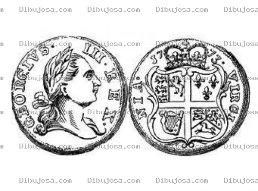 Dibujo para colorear Georgivs III Rex Vin Virgi  36 73 Dibujo De Moneda Antigua Para Pintar Y Colorear GeorgivsIIIREX