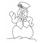 Dibujo para colorear Frosti El Hombre De Nieve Para Pintar Y Colorear A Frosty The Snowman Muneco De Nieves Para Navidad
