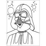 Dibujo para colorear Colorear a darth vader de starwars