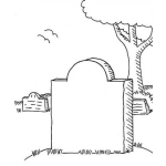 Dibujo para colorear Lapida De Cementerio Sin Epitafio Para Pintar Y Colorear