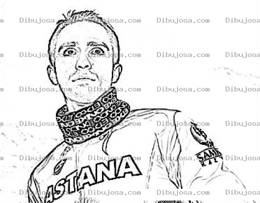 Dibujo para colorear Albertocontador Dibujo Del Ciclista Alberto Contador Para Pintar Y Colorear A Contadoralberto Campeo De Ciclismo