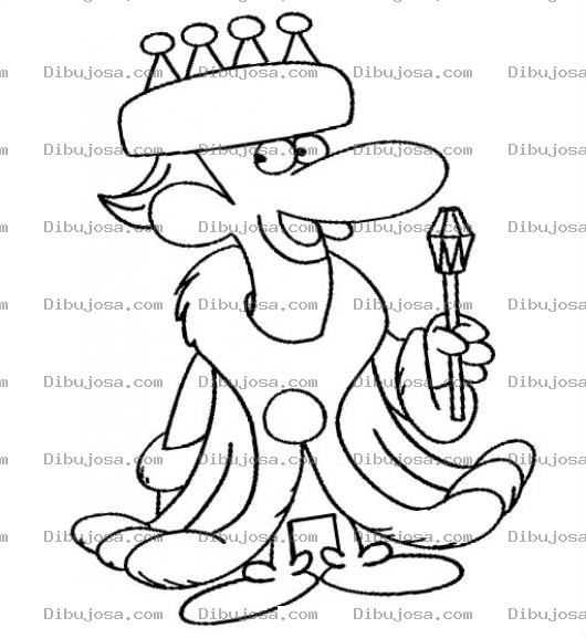 Dibujo para colorear Reysonriente Dibujo De Rey Con Bigote Para Pintar Y Colorear Rey Sonriente