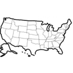 Dibujo para colorear Mapa De Usa Para Colorear