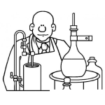 Dibujo para colorear Georgewashingtoncarver Dibujo De Negrito Cientifico Inventor De La Crema De Mani Para Pintar Y Colorear A Geroge Washington Carver