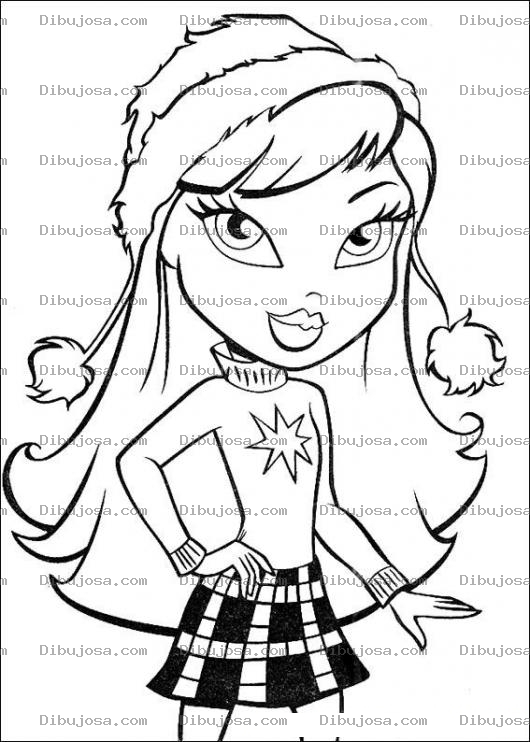 Dibujo para colorear Falda de Crucigrama de una Bratz para colorear