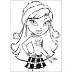Dibujo para colorear Falda de Crucigrama de una Bratz para colorear