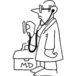 Dibujo para colorear Dibujo De Medico Para Colorear Doctor Con Estetoscopio Y Maletin De Doctor