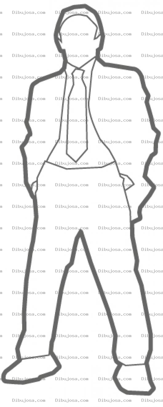 Dibujo para colorear Sacoycorbata Dibujo De Hombre Joven Con Saco Y Corbata Para Pintar Y Colorear Tacuche Con Corbata