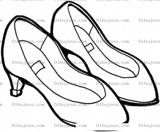 Dibujo para colorear Zapatos De Tacon De Mujer Para Pintar Y Colorear