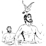 Dibujo para colorear Dibujo De Jesus Bautizado Por Juan Para Pintar Y Colorear