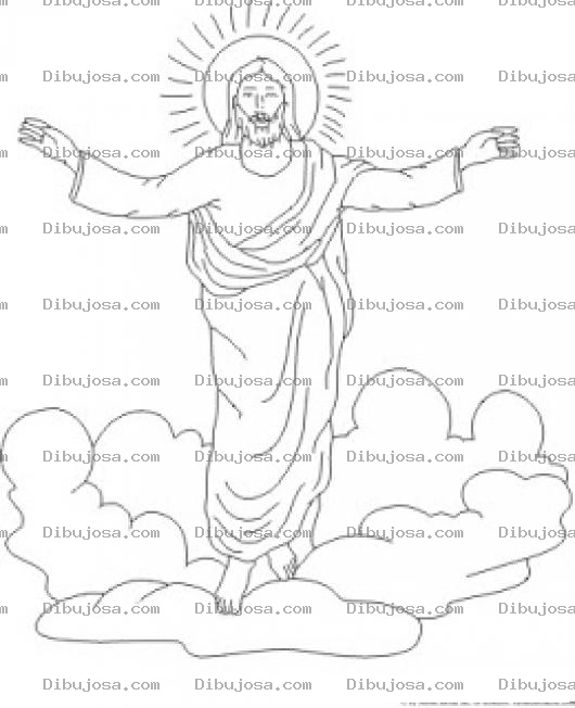 Dibujo para colorear Ascencion De Jesus Para Colorear