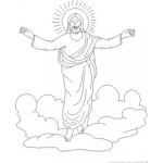 Dibujo para colorear Ascencion De Jesus Para Colorear