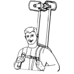 Dibujo para colorear Dibujo De Hombre Con Parlantes Para Pintar Y Colorear