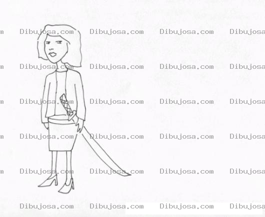Dibujo para colorear Dibujo De Mujer Con Espada Para Colorear