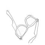 Dibujo para colorear Anteojos Quebrados Dibujo De Lentes Estropeados Para Pintar Y Colorear Gafas Quebradas Y Arruinadas