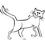 Dibujo para colorear Gataencelo Dibujo De Gata En Celo Moviendo La Cola Para Pintar Y Colorear Gata En Brama Gata Caliente
