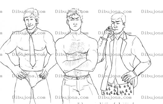 Dibujo para colorear Bailarines A Domicilio Para Pintar Y Colorear Dibujo De Stripers