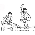 Dibujo para colorear Chinos Haciendo Katas Para Pintar Y Colorear Chinos Karatecas Entrenando Y Haciendo Catas Para Pintar Y Colorear
