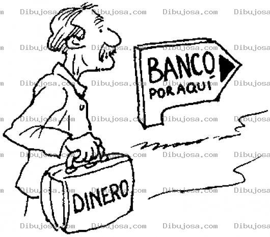Dibujo para colorear El Ahorro Dibujo De Viejito Ahorrador Llevando Su Dinero Al Banco Para Depositar Sus Ahorros