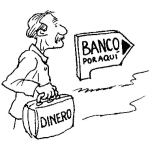 Dibujo para colorear El Ahorro Dibujo De Viejito Ahorrador Llevando Su Dinero Al Banco Para Depositar Sus Ahorros