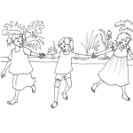 Dibujo para colorear Nina Con Protesis Dibujo De Ninas Jugando Con Una Nina Que Tiene Protesis Para Pintar Y Colorear Buenas Amigas