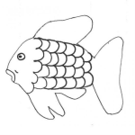 Dibujo para colorear Pescadomaiz Dibujo De Un Pescado Con Escamas Grandes Con Forma De Elote Para Pintar Y Colorear Pescadoelote Elotepescado Maizpescado