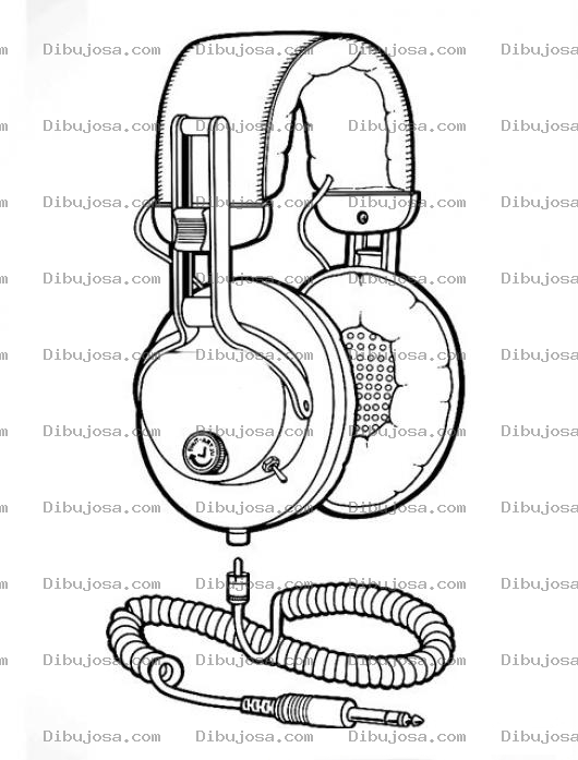 Dibujo para colorear Audifonos Profesionales Para Colorear