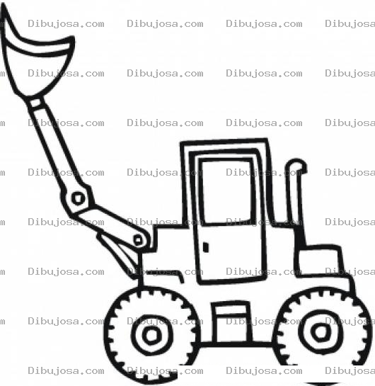Dibujo para colorear Colorear Tractor de Juguete