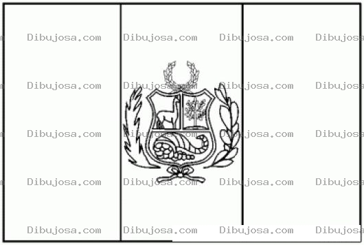 Dibujo para colorear Colorear Bandera Peruana