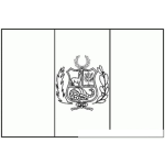 Dibujo para colorear Colorear Bandera Peruana