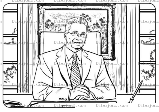 Dibujo para colorear Tele Reportero Dibujo De Presentador De Noticias De Television Para Pintar Y Colorear
