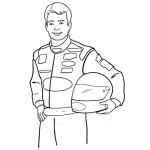 Dibujo para colorear Corredor De Carros Para Colorear