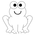 Dibujo para colorear Ranita Infantil para Colorear