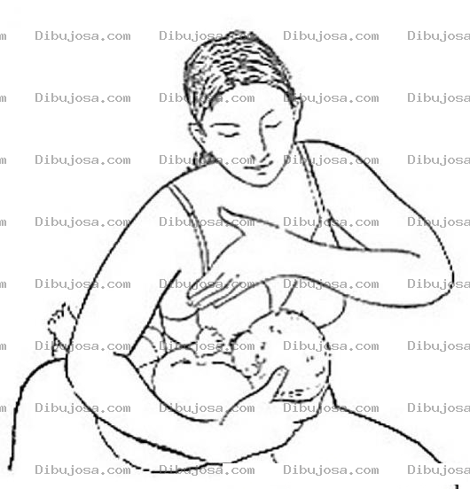 Dibujo para colorear Leche Materna Dibujo De Mama Dando De Mamar Para Colorear