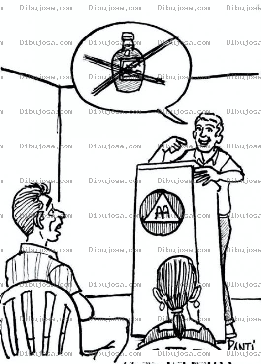 Dibujo para colorear Alcoholicos Anonimos Dibujo De Hombre Ex Alcoholico Dando Su Testimonio De Ya No Mas Alcohol Ante Algunos Alcoholicos Para Pintar Y Colorear Alcolicos Anonimos