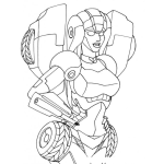 Dibujo para colorear Transformera Dibujo De Chica Transformer Para Pintar Y Colorear Transformer Mujer