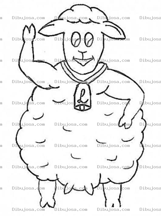 Dibujo para colorear Dibujo De Oveja Gordita Para Pintar Y Colorear Obeja Gorda