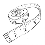 Dibujo para colorear Metro Para Medir Dibujo De Un Metro Enrollado Para Colorear Cinta Metrica En Pulgadas y Centimetros