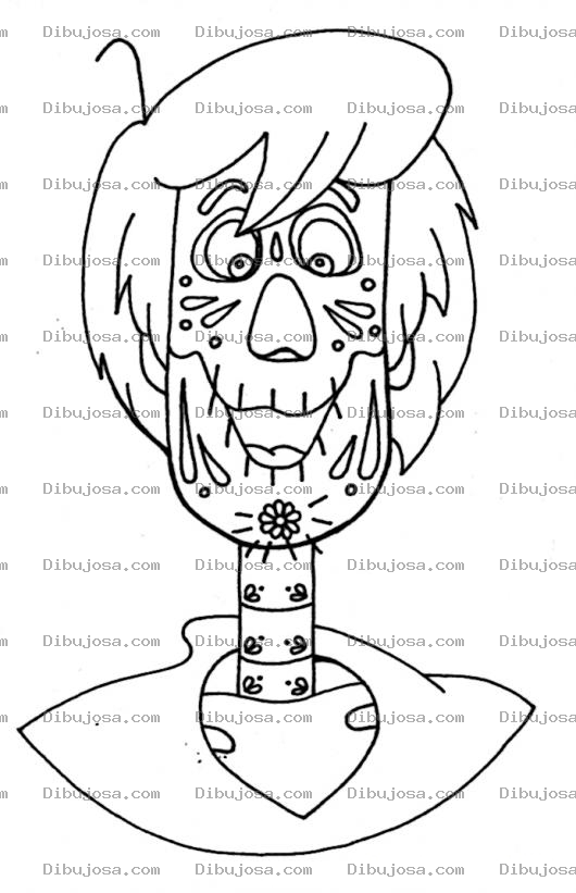 Dibujo para colorear Shaggysombi Dibujo De Shagy Sombi Para Pintar Y Colorear