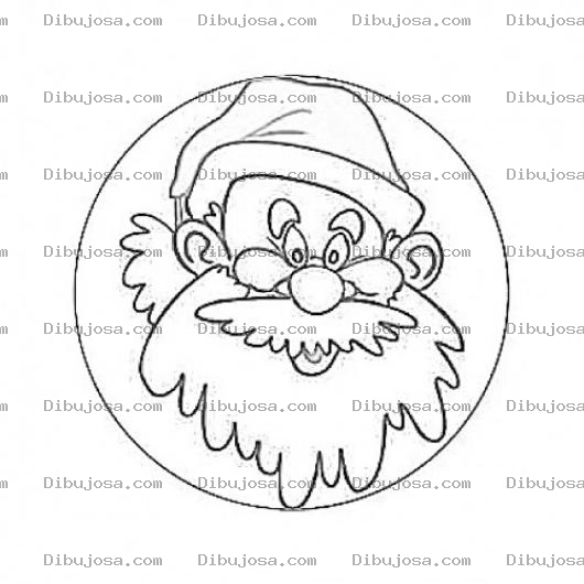 Dibujo para colorear Moneda De Santaclaus Dibujo De Una Moneda De Santa Claus Para Pintar Y Colorear La Cara De Santa En Un Circulo