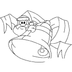 Dibujo para colorear Dibujo De Santaclaus Atras De Una Campana De Navidad Para Colorear