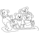 Dibujo para colorear Ososo Con Bufanda Dibujo De Osos Navidenos Para Pintar Y Colorear