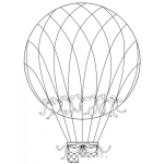 Dibujo para colorear Dibujo De Globo Aerostatico Para Pintar Y Colorear Globo De Gente Con Canasta
